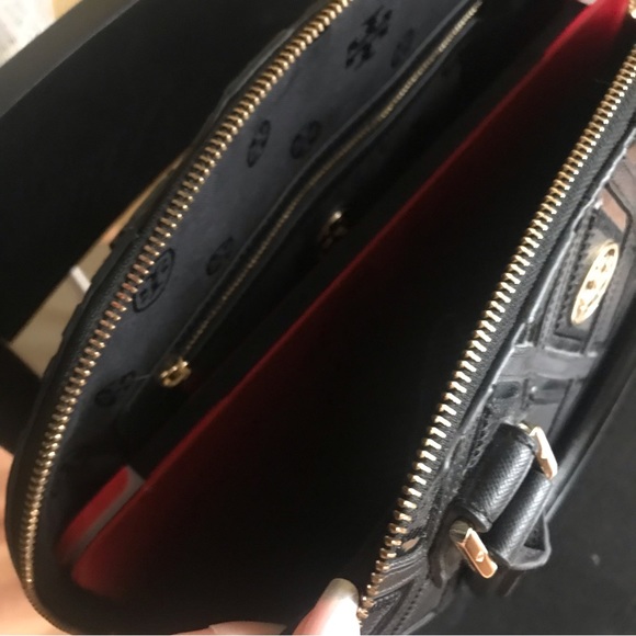 tory burch robinson patchwork dome satchel - Picture 10 of 11